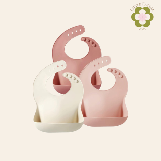 Baberos de silicona con bolsillo – PandaEar (paquete x3)