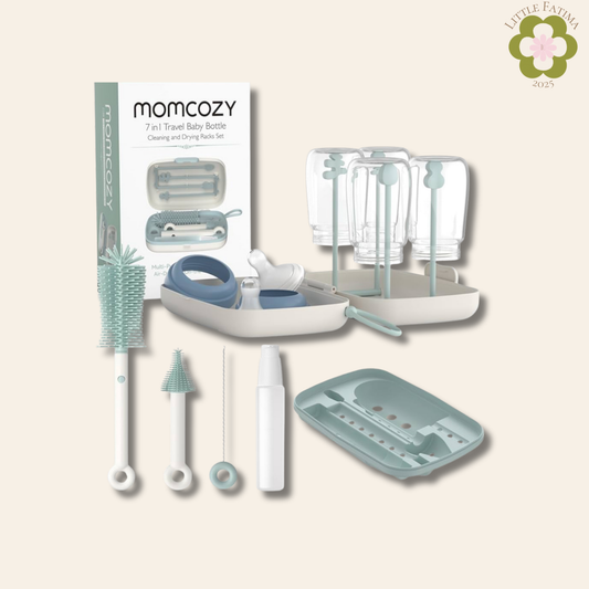 🍼 Momcozy – Set de limpieza y secado de biberones 7 en 1 (Travel Kit)