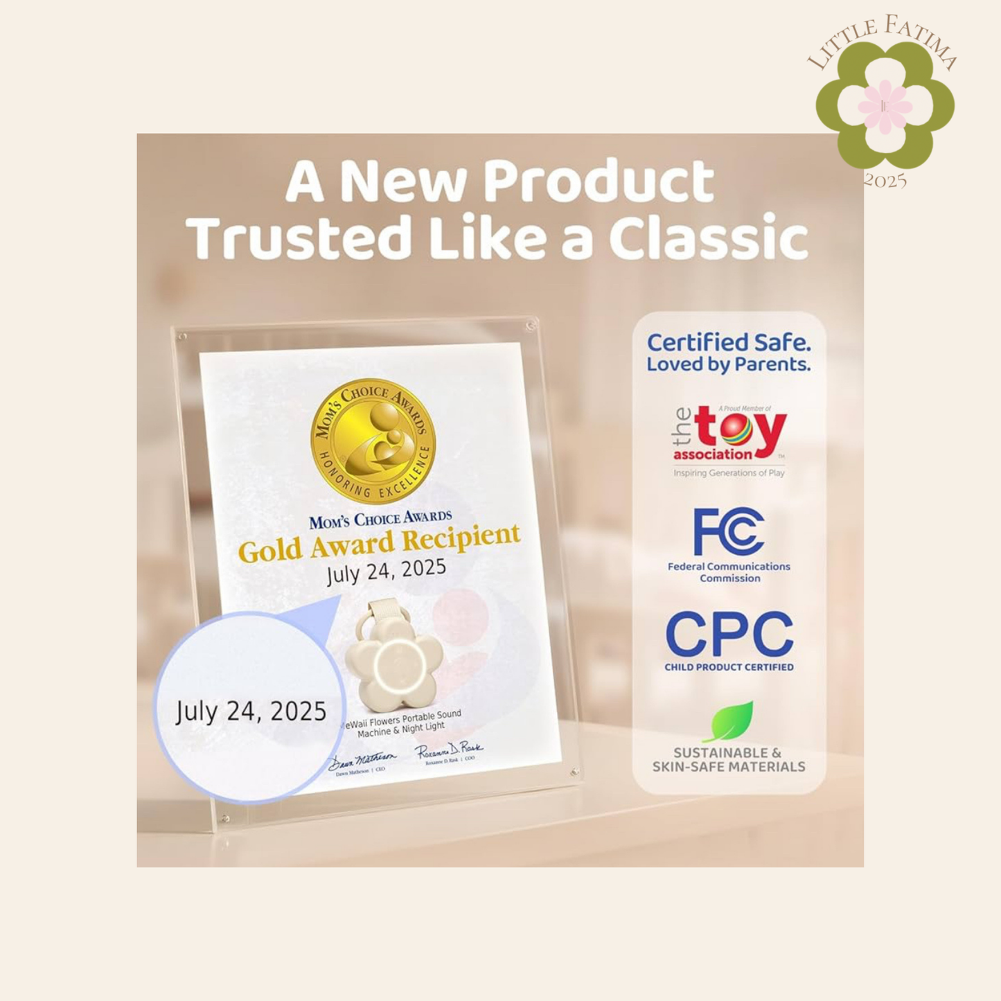 🌸 Máquina de sonido portátil & luz nocturna – diseño flor