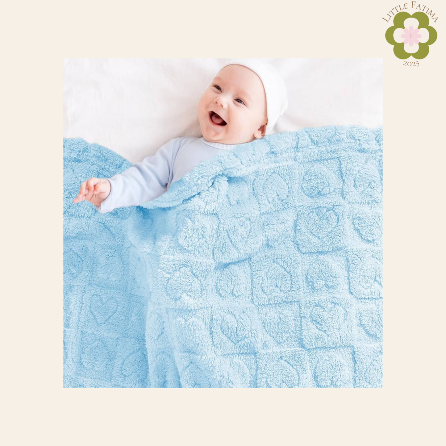 🛏️ Manta suave para bebé – azul