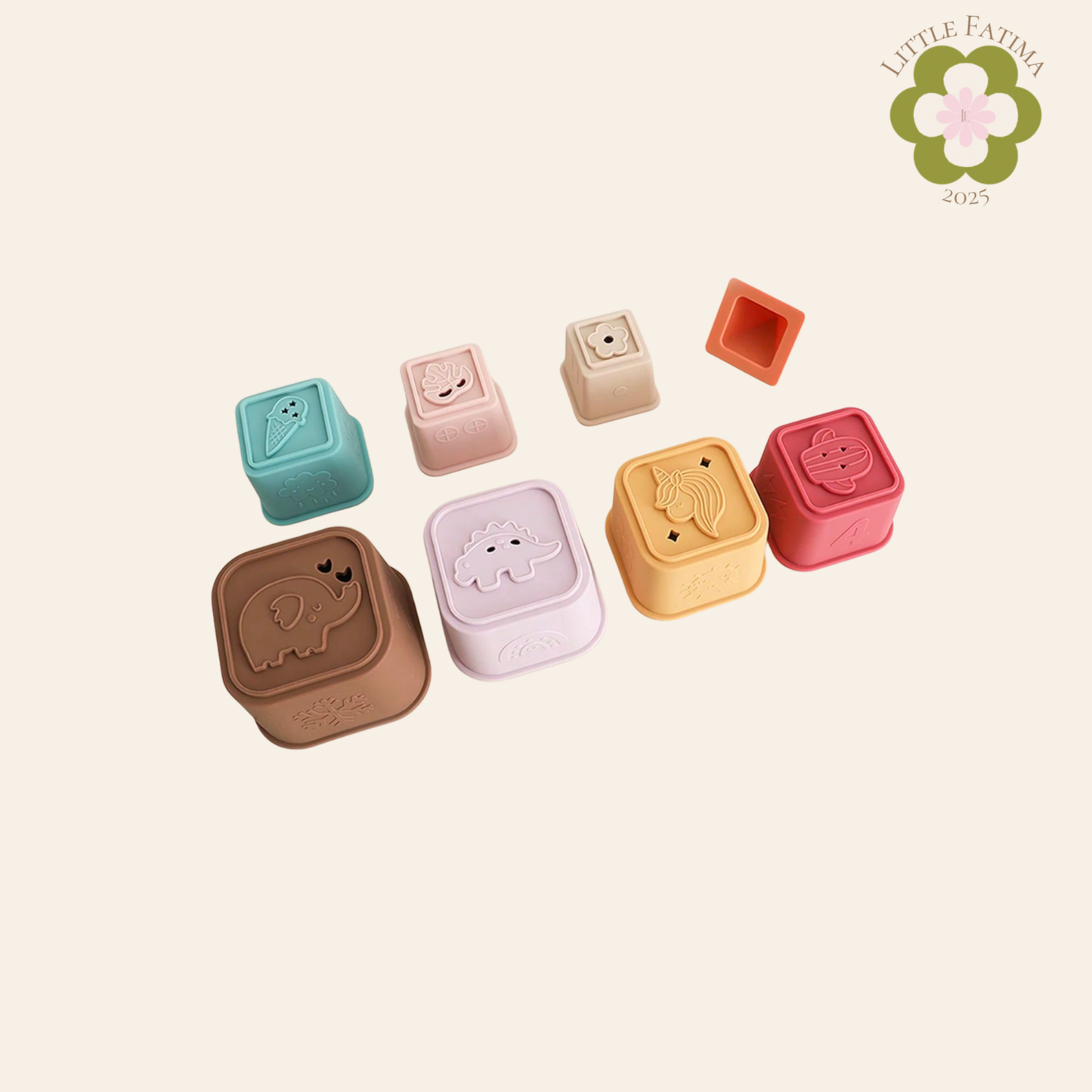 🧸 Set de cubos apilables de silicona