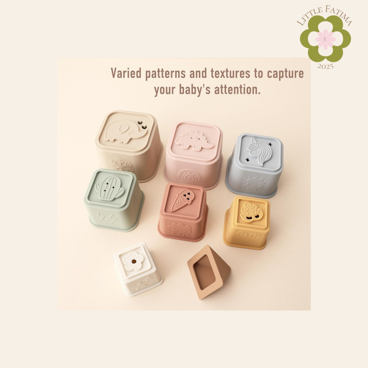 🧸 Set de cubos apilables de silicona