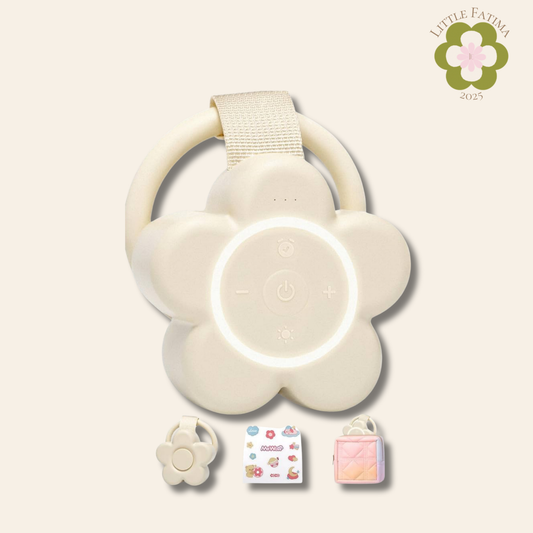 🌸 Máquina de sonido portátil & luz nocturna – diseño flor