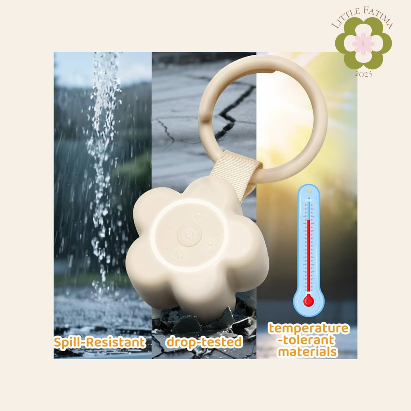 🌸 Máquina de sonido portátil & luz nocturna – diseño flor