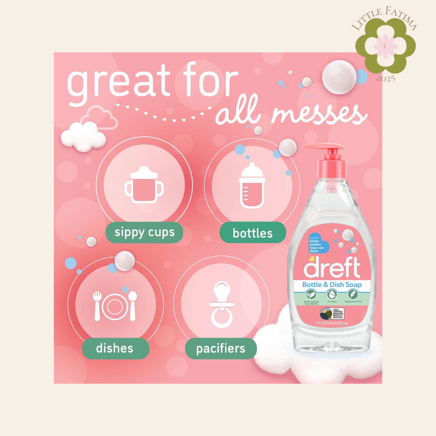 🧴 Dreft – Jabón líquido para biberones y vajilla de bebés (710 ml)