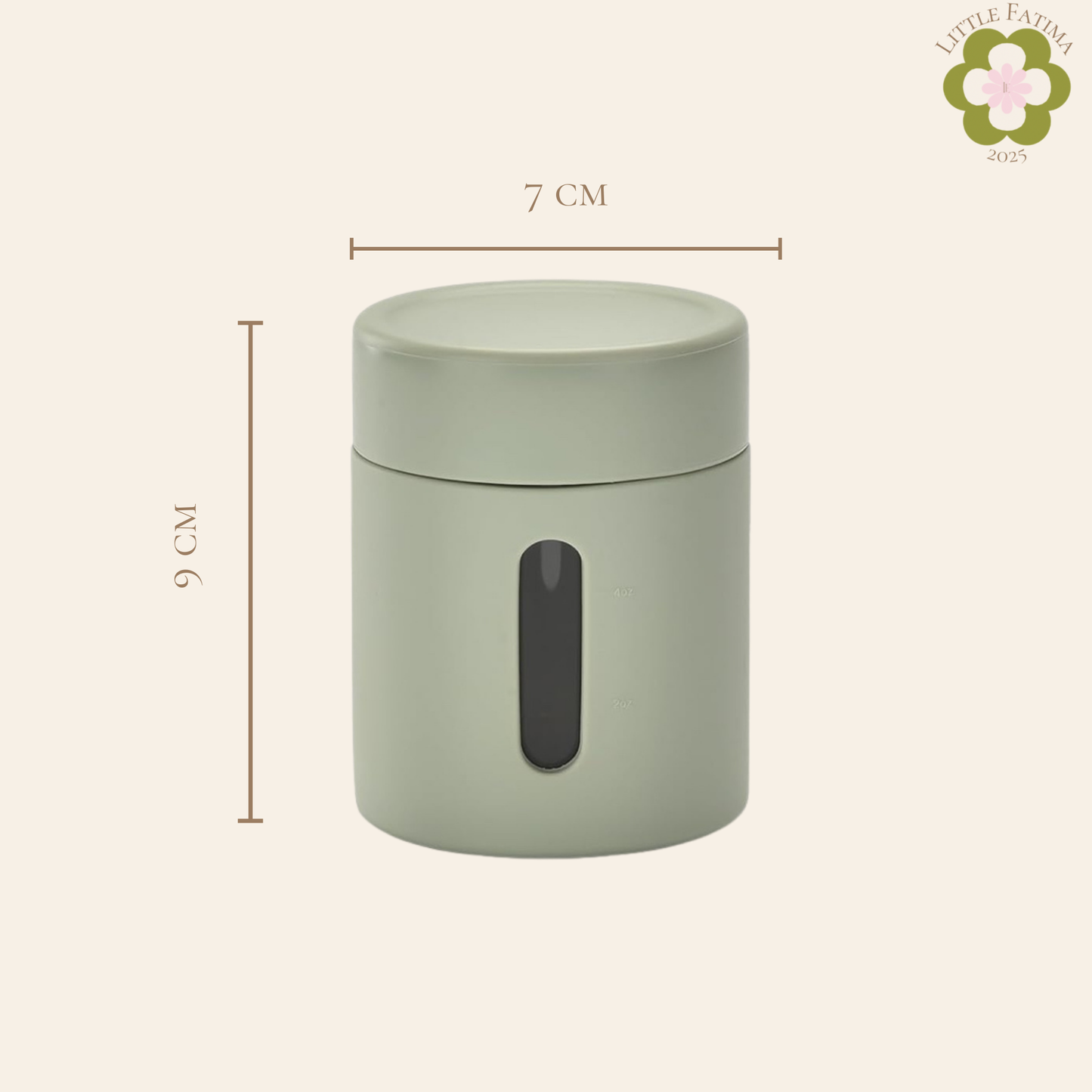 Recipiente de vidrio con silicona para alimentos 4oz - Little Rawr