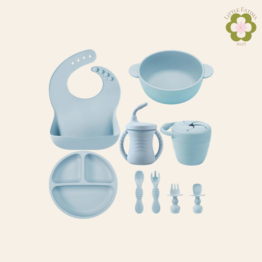 Set de alimentación de silicona – PandaEar (9 piezas)
