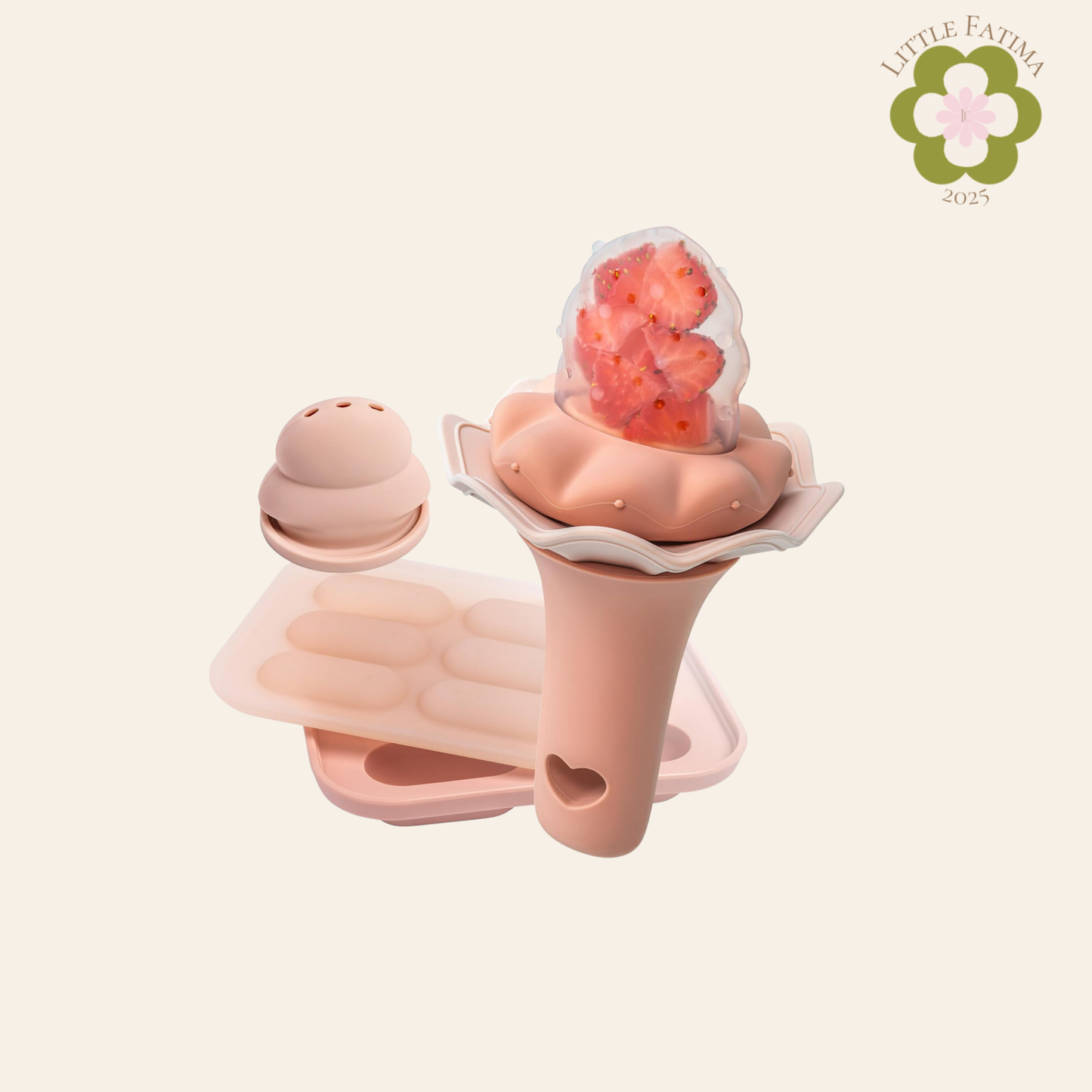 Alimentador de frutas para bebe, con bandeja congeladora - Moonkie 🍦