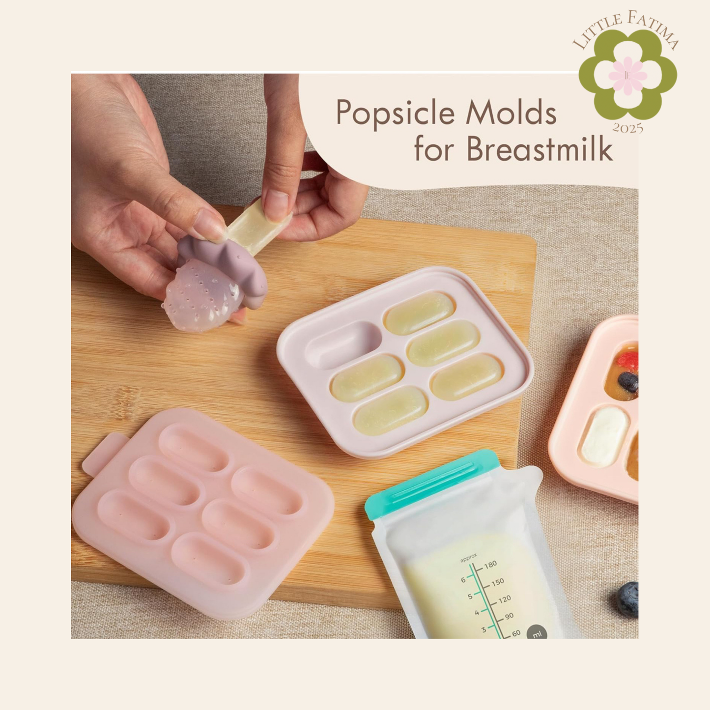 Alimentador de frutas para bebe, con bandeja congeladora - Moonkie 🍦