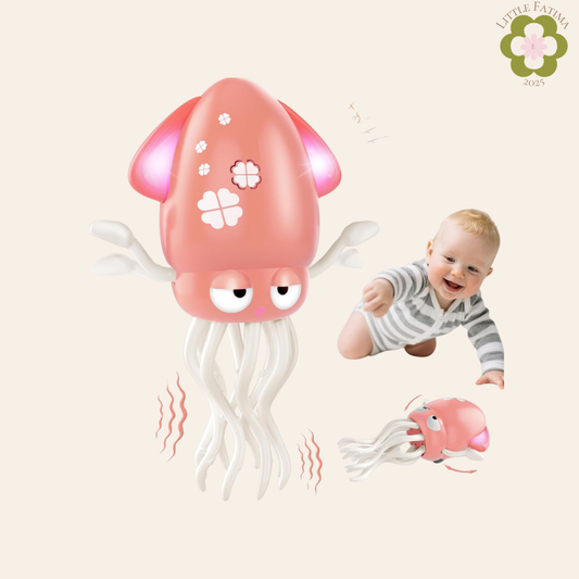 🦑 Calamar musical interactivo – Juguete de estimulación para bebés
