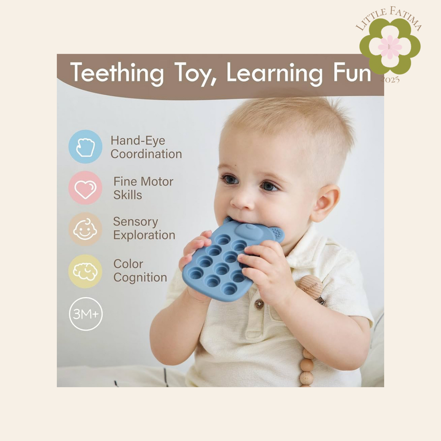 Juguete sensorial “Phone Press” de silicona – Moonkie 📱🧸